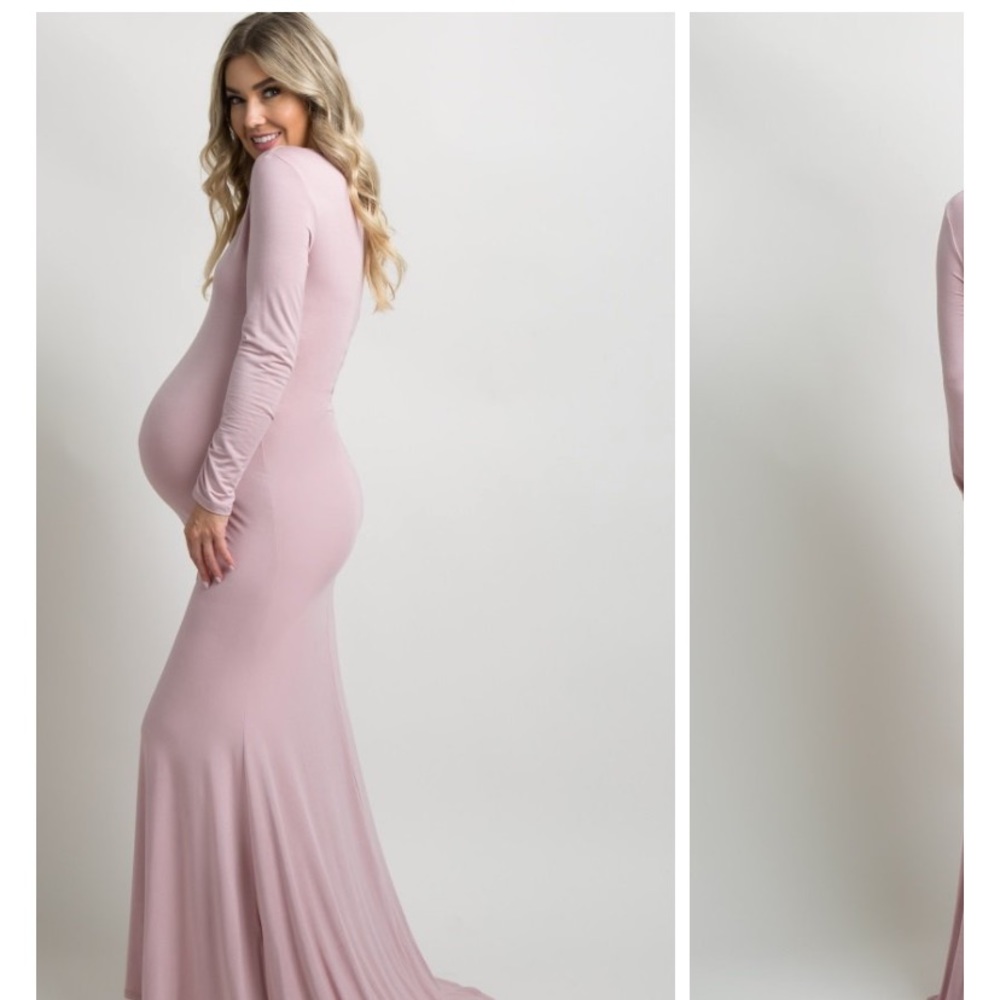 PINKBLUSH maternity photo shoot gown
